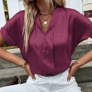 Cheetah Satin Blouse